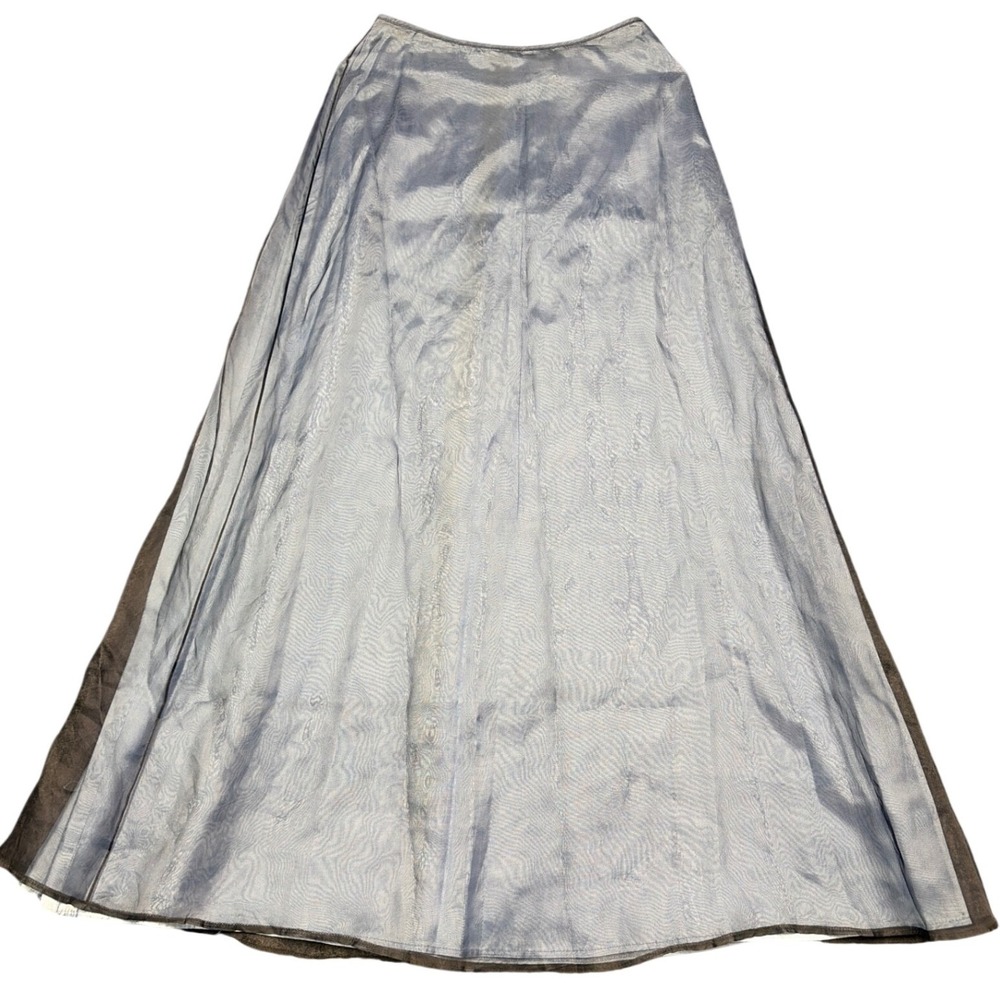 Laundry by Shelli Segal Skirt Womens 4 Blue Silk Maxi ECB29 Y2K Mermaidcore